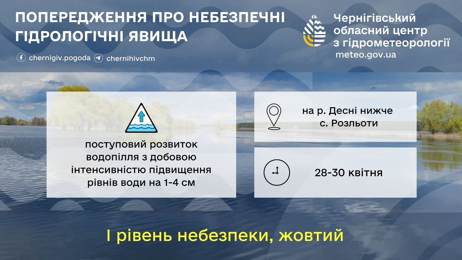 На Десні зростає рівень води: оголошено жовтий рівень небезпеки фото 1