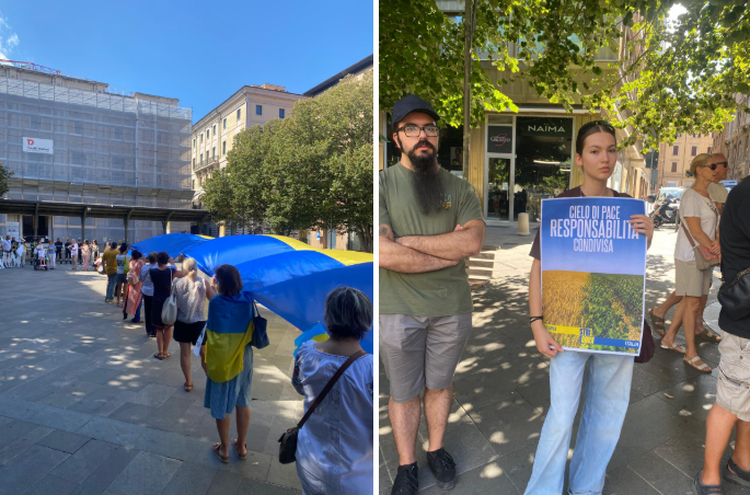 «Мирне небо – спільна відповідальність». Українці за кордоном провели акцію до Дня Незалежності фото 4