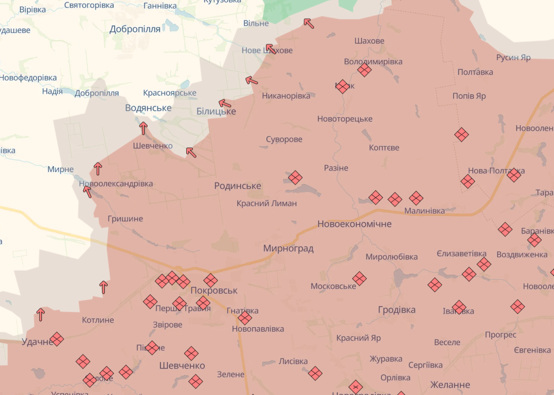 Карта бойових дій в Україні станом на 1 жовтня 2026 року фото 8