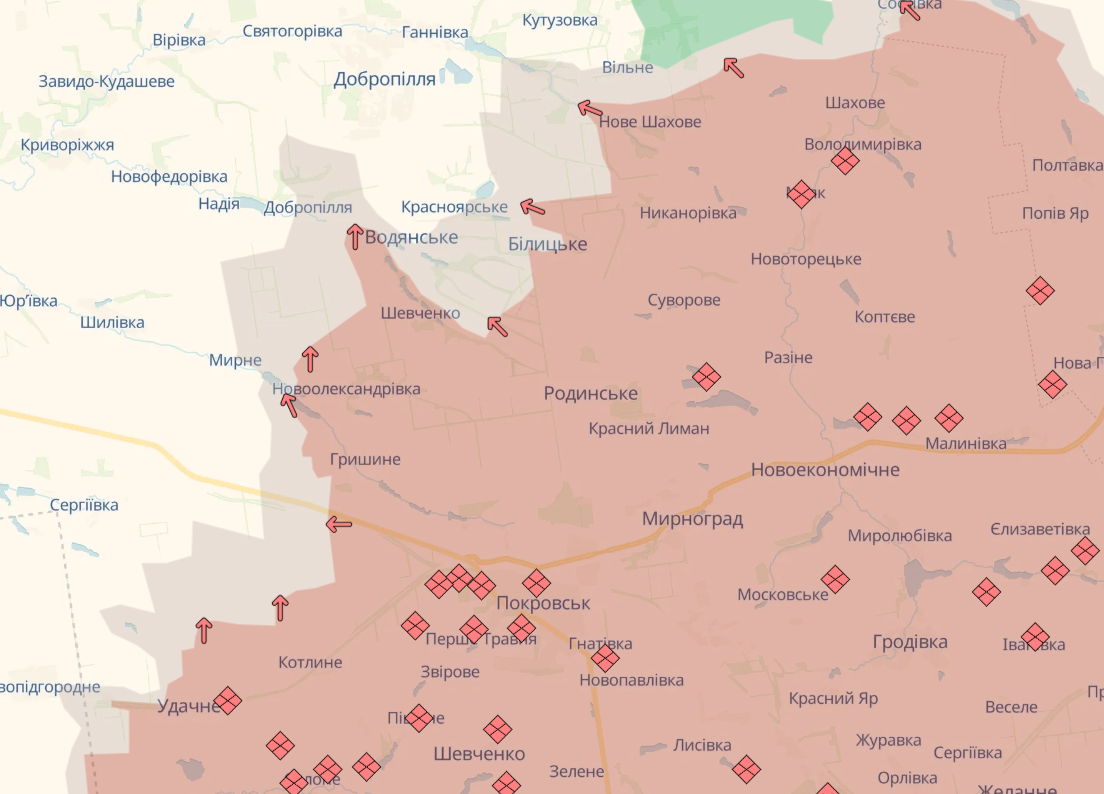 Карта бойових дій в Україні станом на 15 жовтня 2026 року фото 7