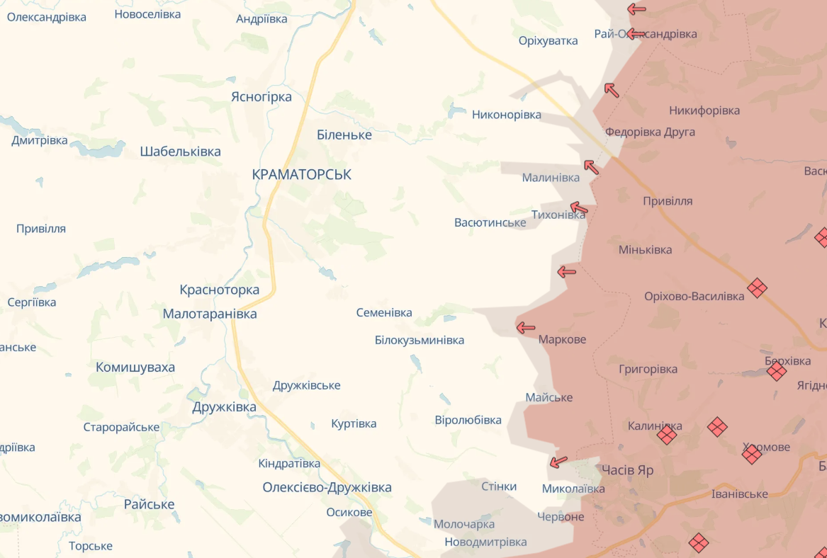 Карта бойових дій в Україні станом на 26 жовтня 2026 року фото 4