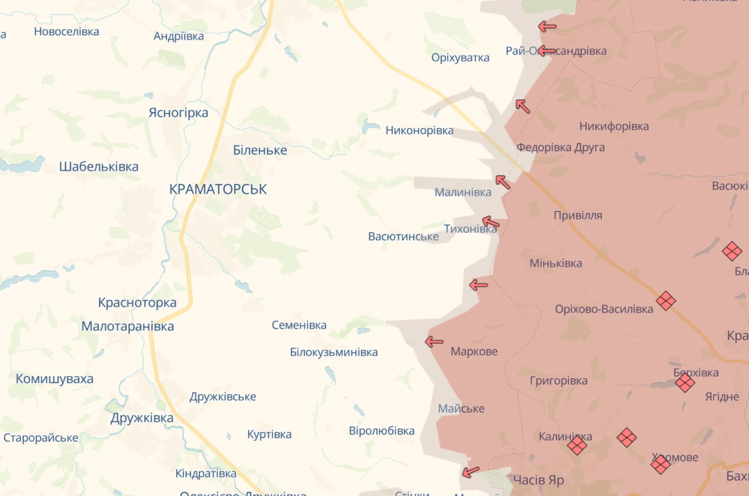 Карта бойових дій в Україні станом на 30 жовтня 2026 року фото 5
