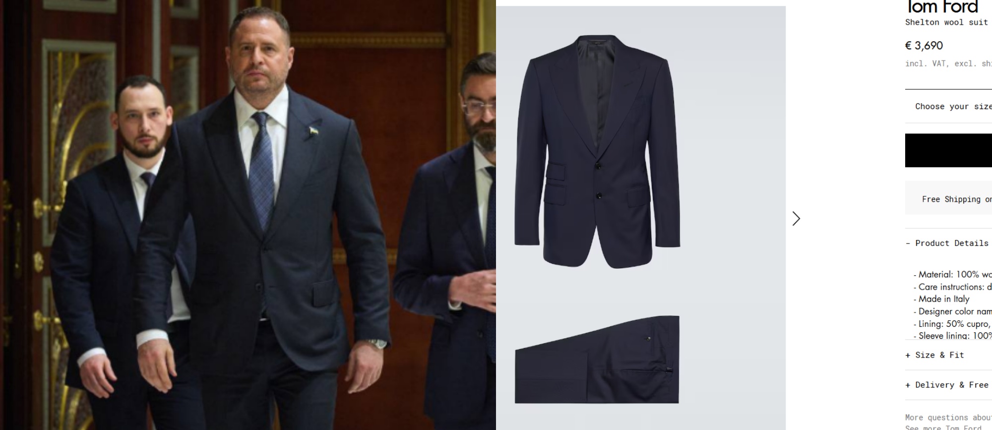 Єрмак на переговорах у Джидді показався в костюмі вартістю понад €3 тисячі фото 1