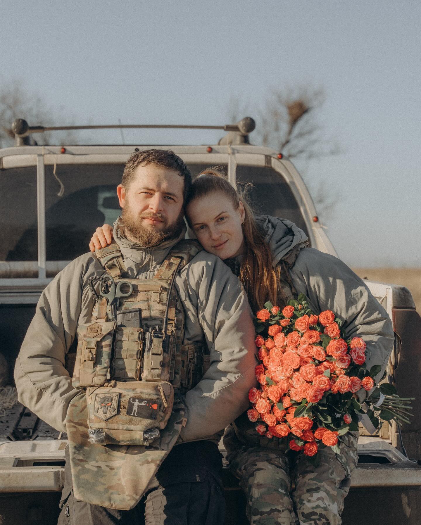 Максим Ємець і його наречена Оксана Рубаняк
