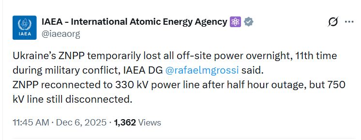 Заява генерального директора МАГАТЕ Рафаеля Гроссі 