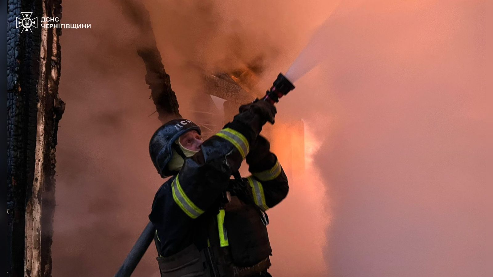 Гасіння пожежі на Чернігівщині 6 грудня 2025 року