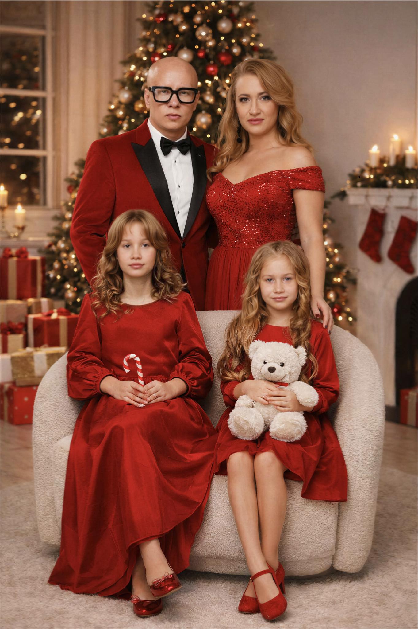 Олексій Гончаренко з родиною напередодні нового 2026 року