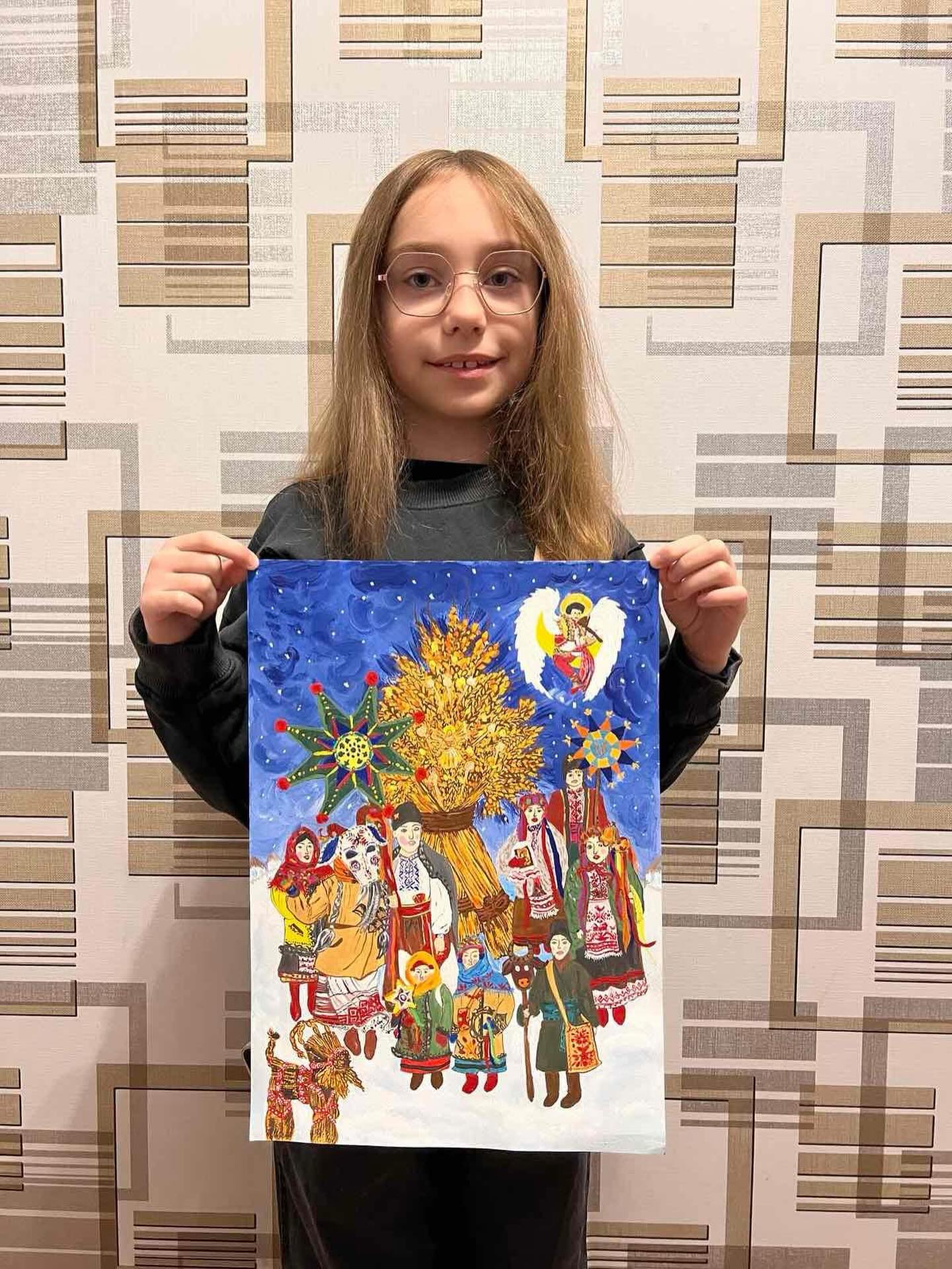 Бучанка Злата Туманенко намалювала українське Різдво