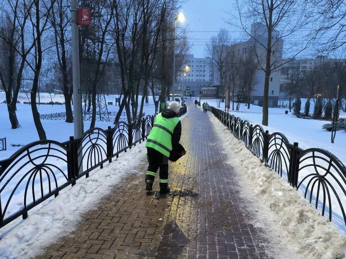 Станом на ранок, 7 січня, до очищення снігу в зелених зонах столиці залучено 719 працівників комунальних підприємств, що входять до складу КО «Київзеленбуд»
