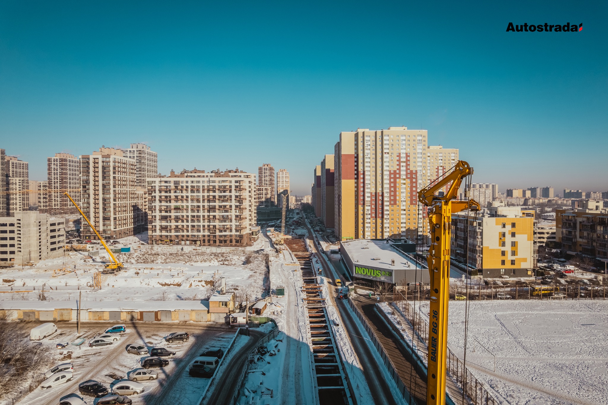 Такий вигляд будівництво метро на Виноградар має зверху