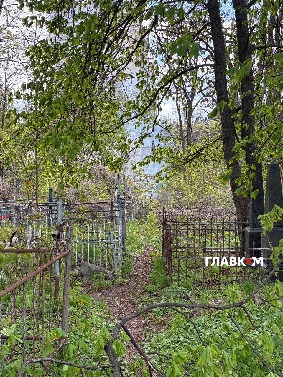 Атака на Київ: уламки «шахеда» впали на територію Шулявського кладовища (фото) фото 4