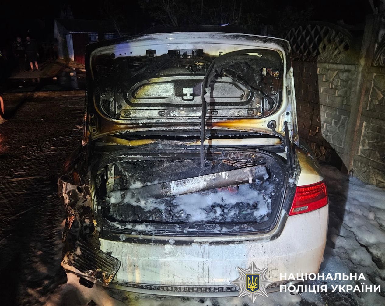 Знищена зловмисником автівка Audi Q5