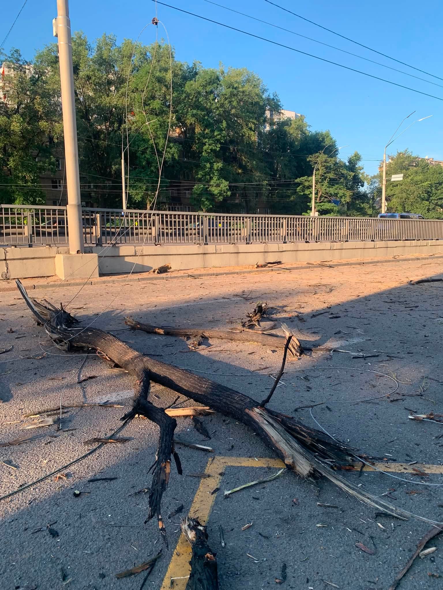 Берестейський проспект після нічної атаки