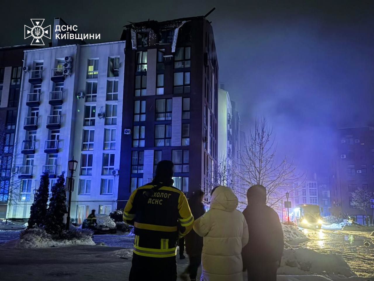 Будинок у Білогородській громаді, пошкоджений ворожим дроном у ніч на 28 січня