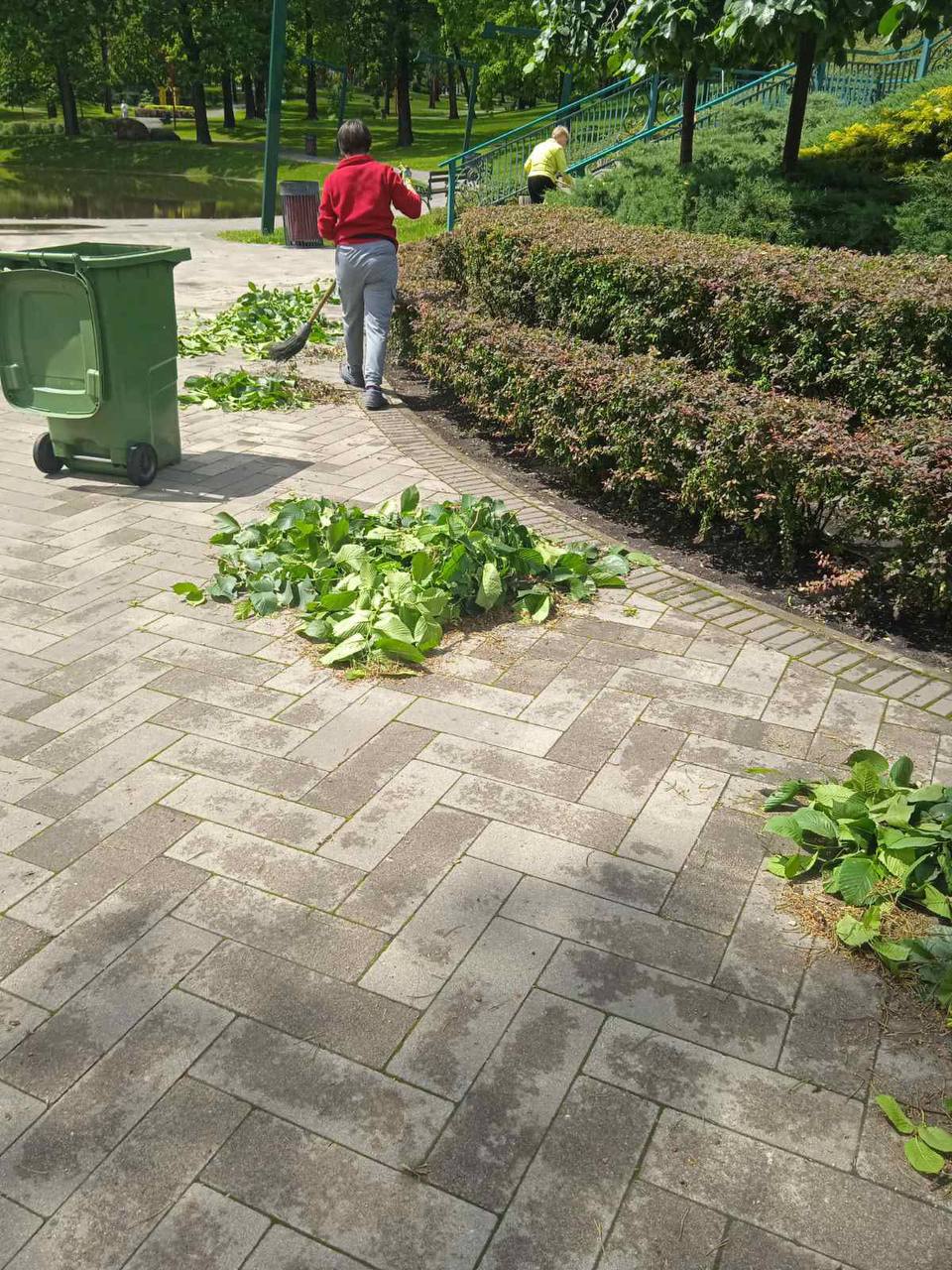 Після граду було багато сміття