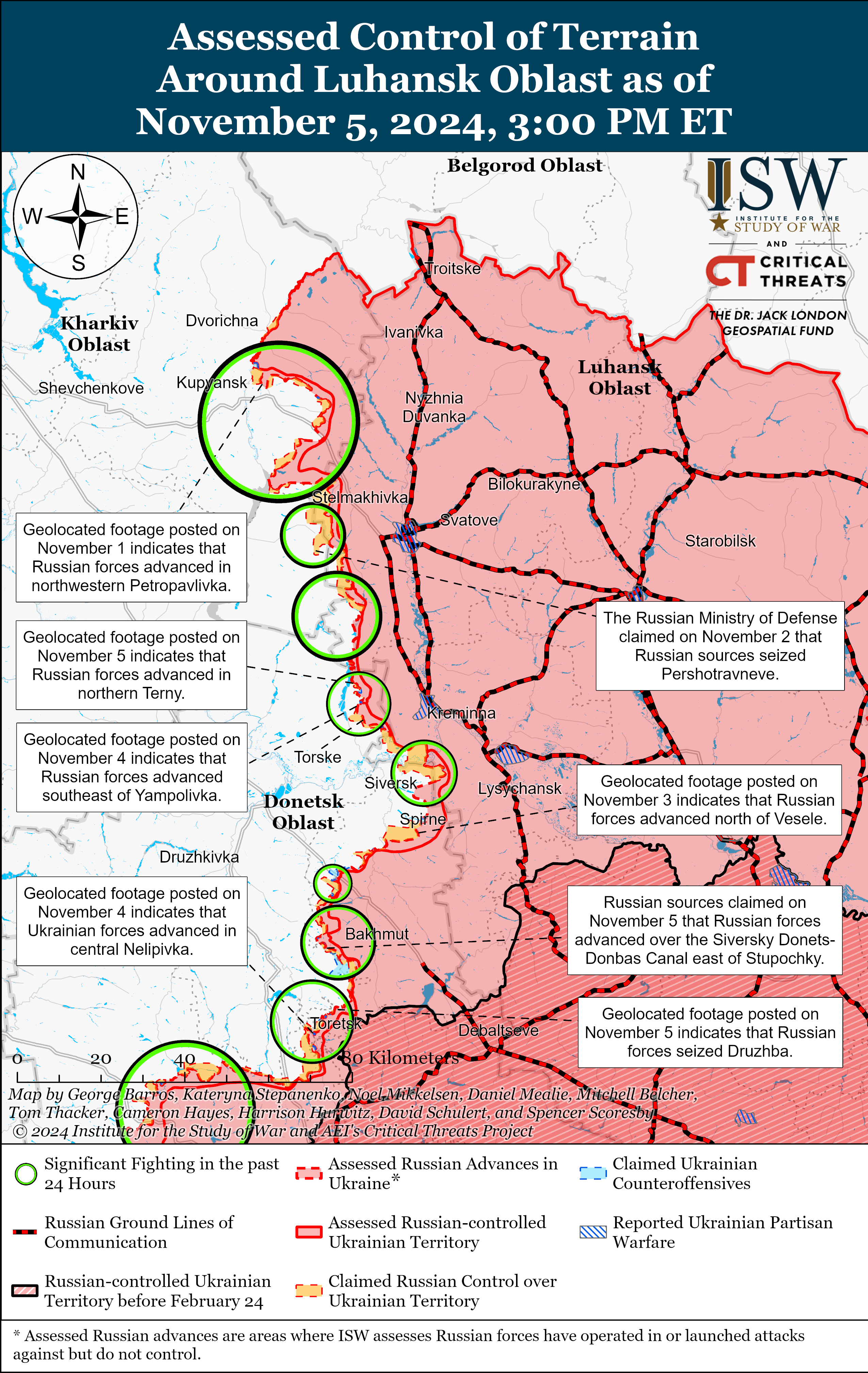 Окупанти наступають на кількох напрямках, а ЗСУ мають успіх біля Часового Яру – карти ISW фото 3