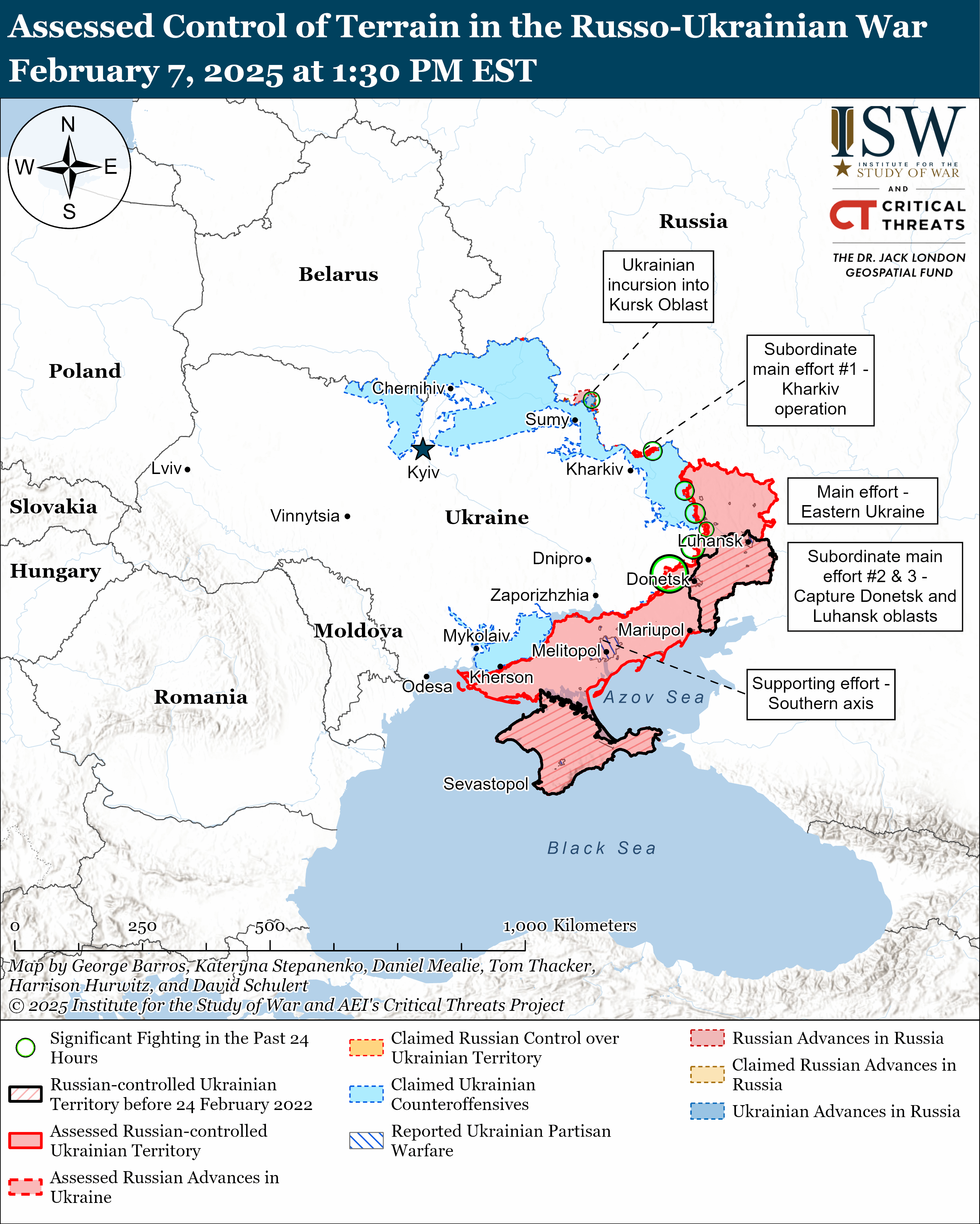 Карта бойових дій в Україні станом на 9 лютого 2025 року фото 1