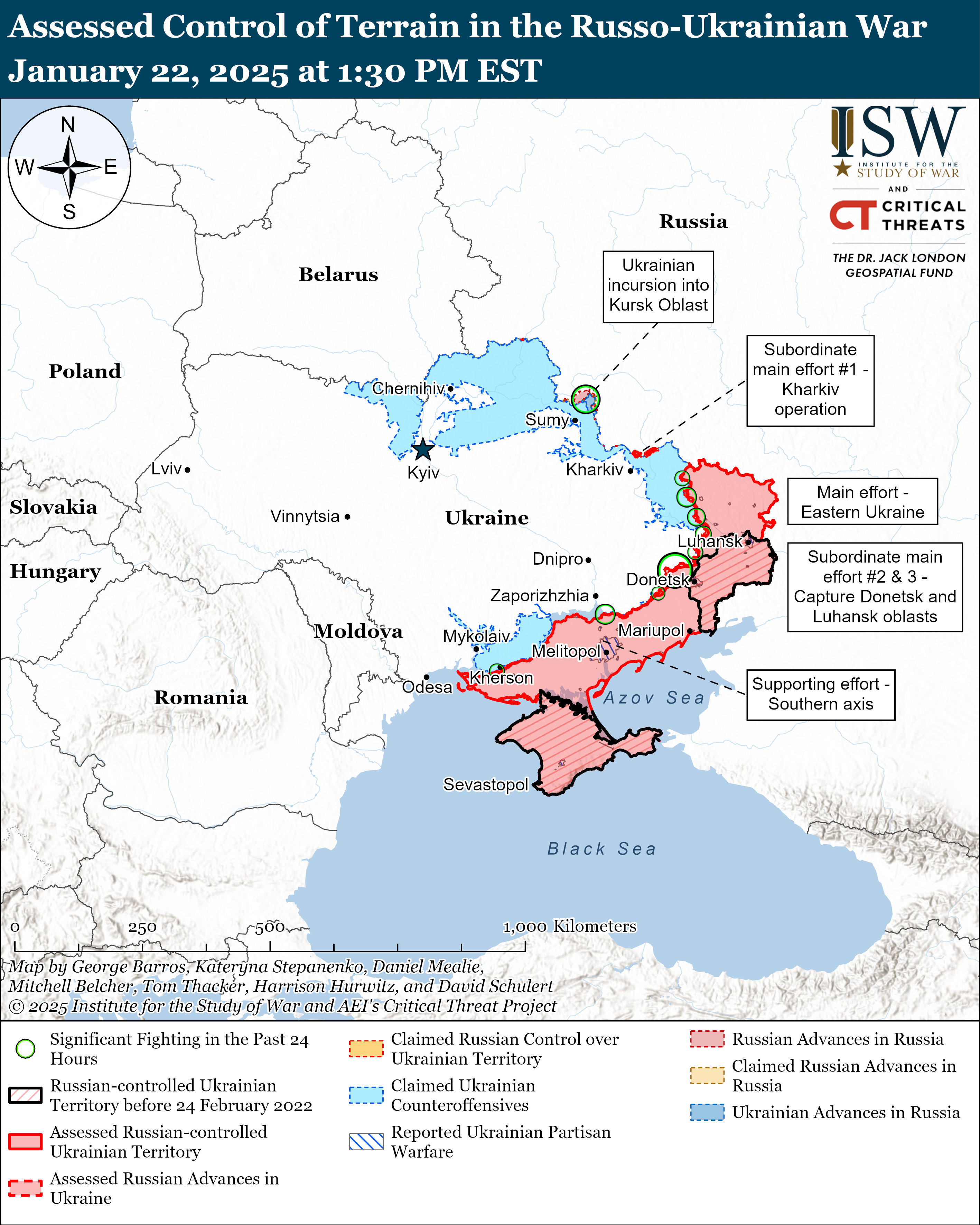 Армія РФ просунулася поблизу п'яти населених пунктів – карти ISW фото 1