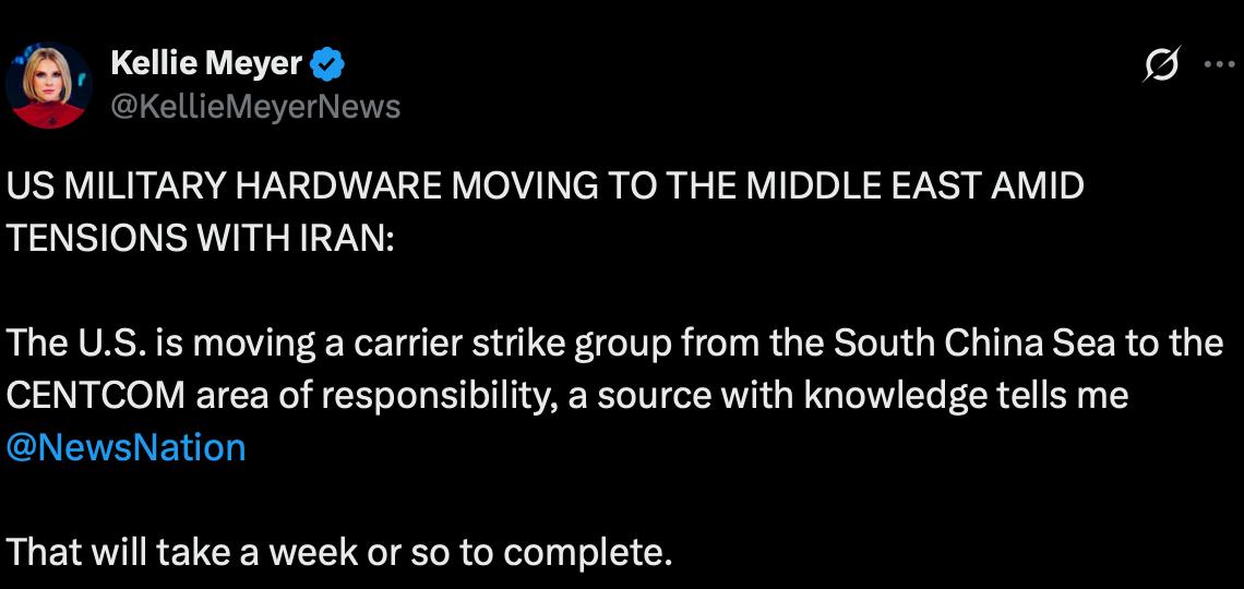 США перекидають авіаносну ударну групу з Азії на Близький Схід фото 1