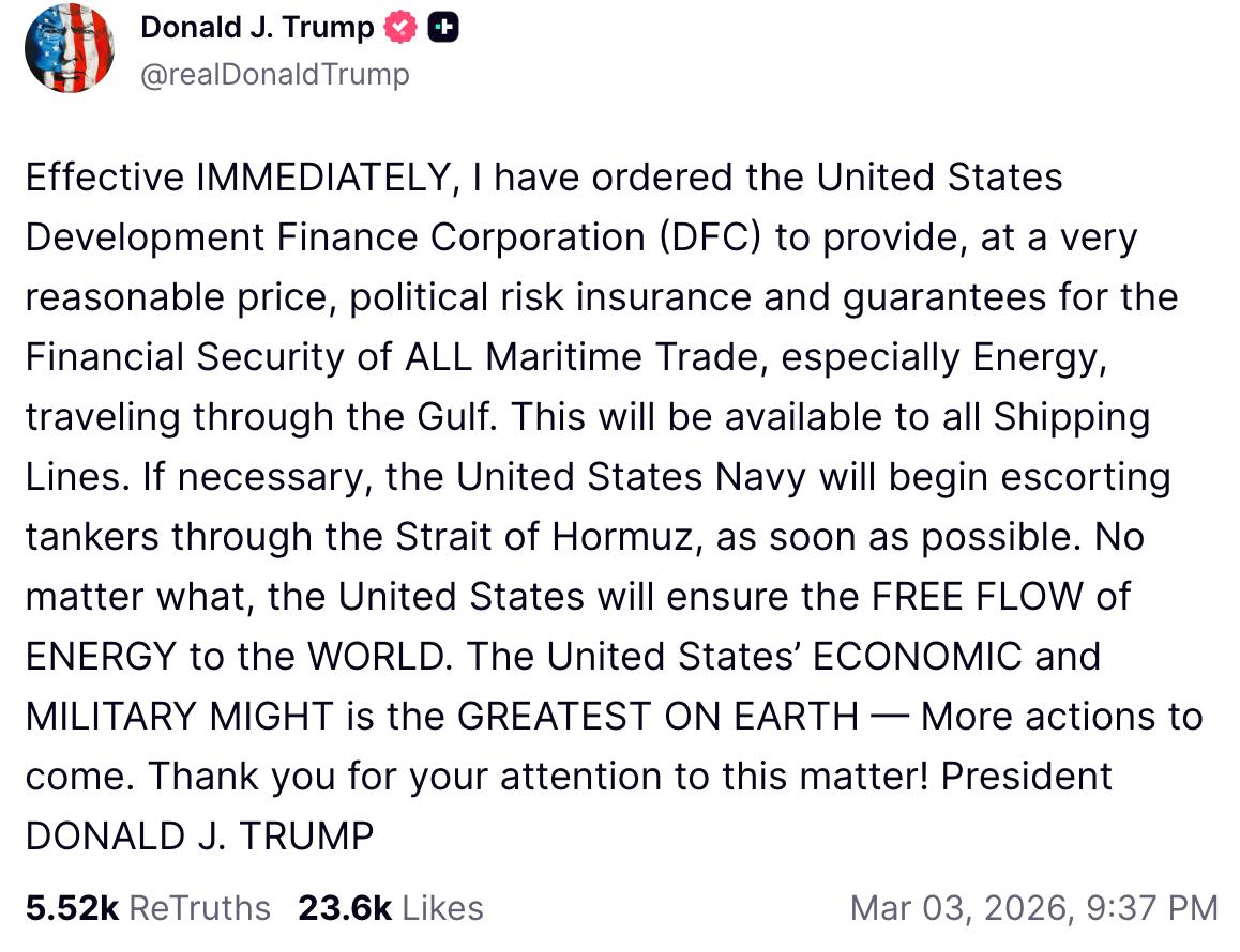 Трамп пообіцяв захистити танкери у стратегічній протоці фото 1