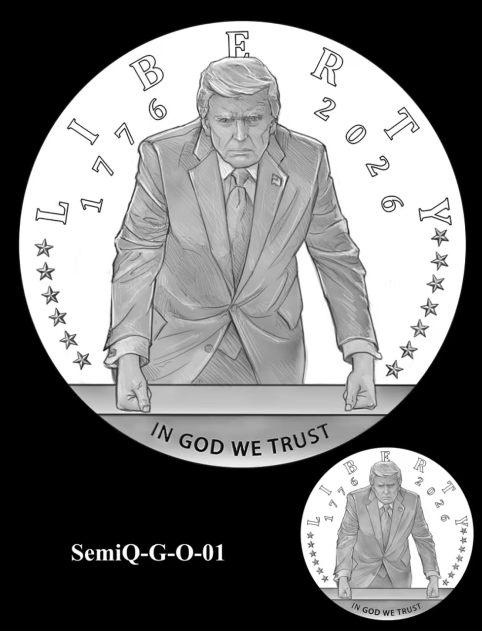 Призначена Трампом комісія схвалила золоту монету з його портретом фото 1