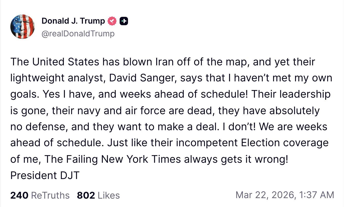 Трамп встановив дедлайн Ірану на відкриття Ормузької протоки фото 2