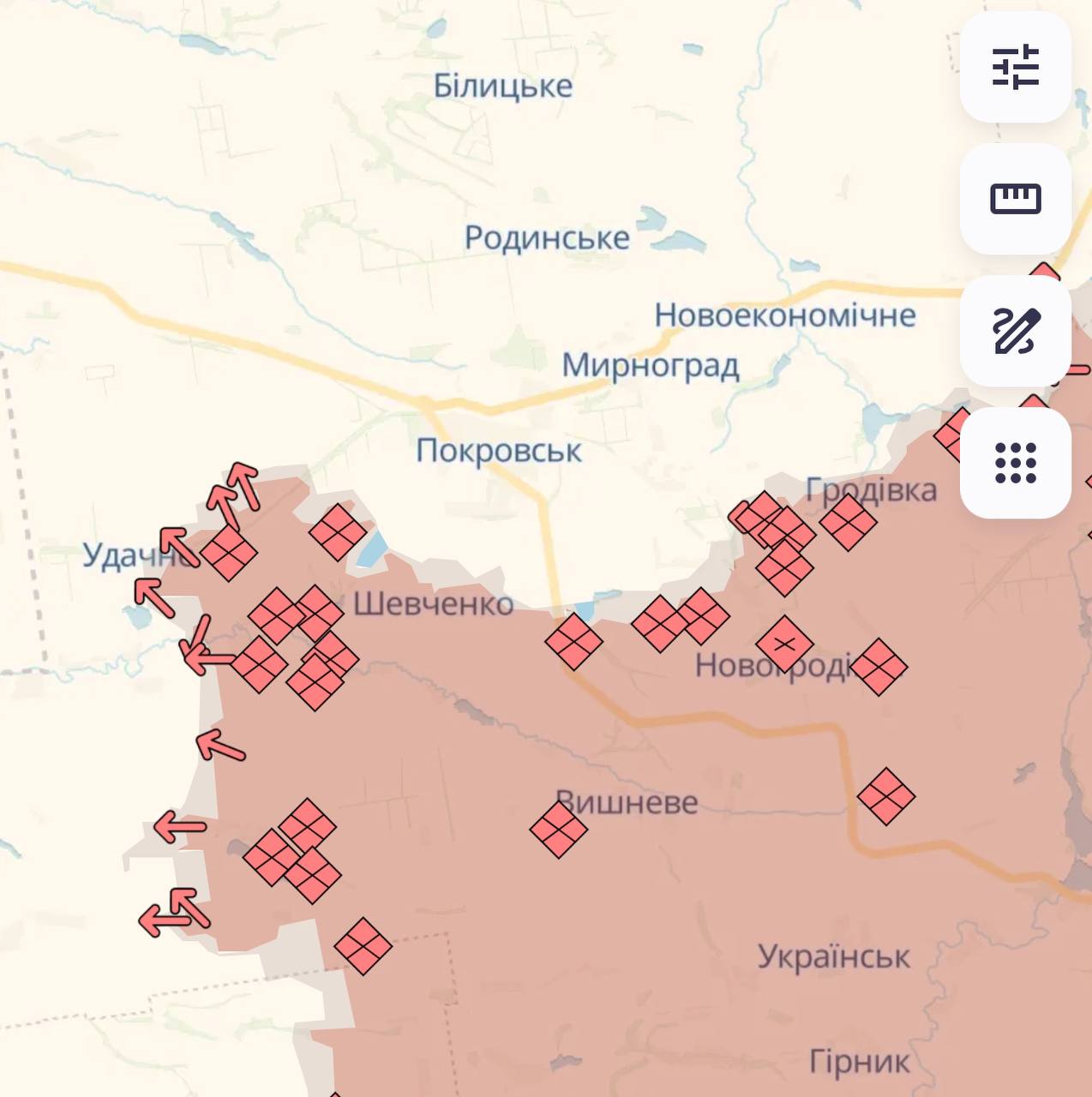 Карта бойових дій в Україні станом на 14 лютого 2025 року фото 4