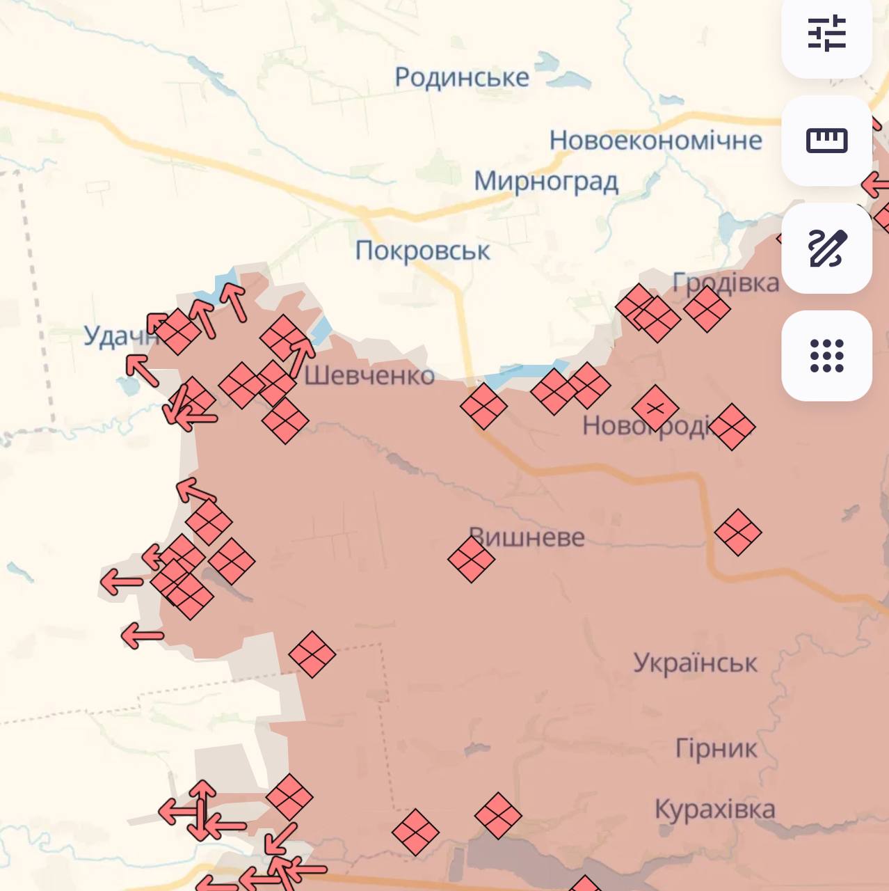 Карта бойових дій в Україні станом на 1 березня 2025 року фото 8