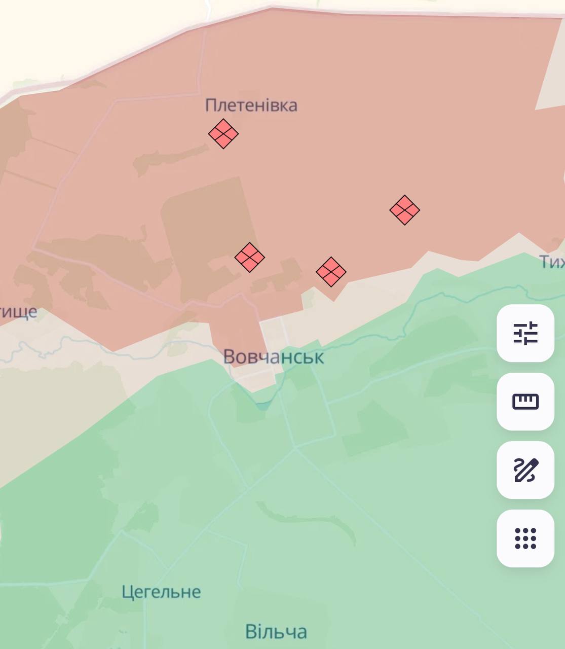 Карта бойових дій в Україні станом на 1 березня 2025 року фото 1