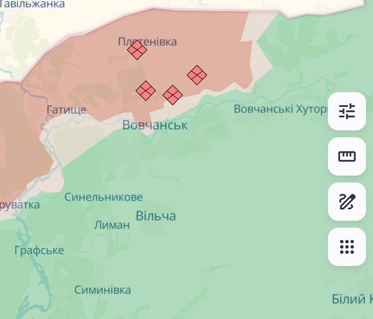 Карта бойових дій в Україні станом на 2 березня 2025 року фото 1