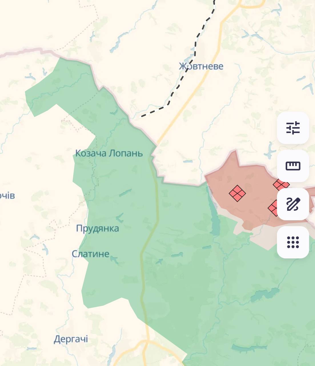 Карта бойових дій в Україні станом на 12 березня 2025 року фото 2