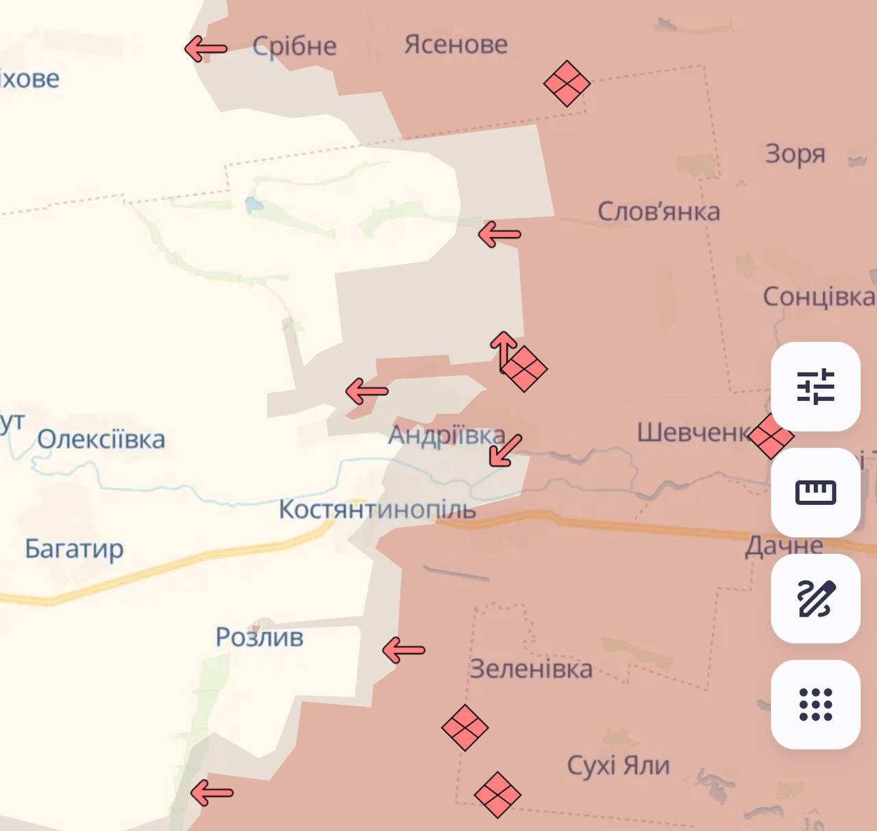 Карта бойових дій в Україні станом на 31 березня 2025 року фото 8