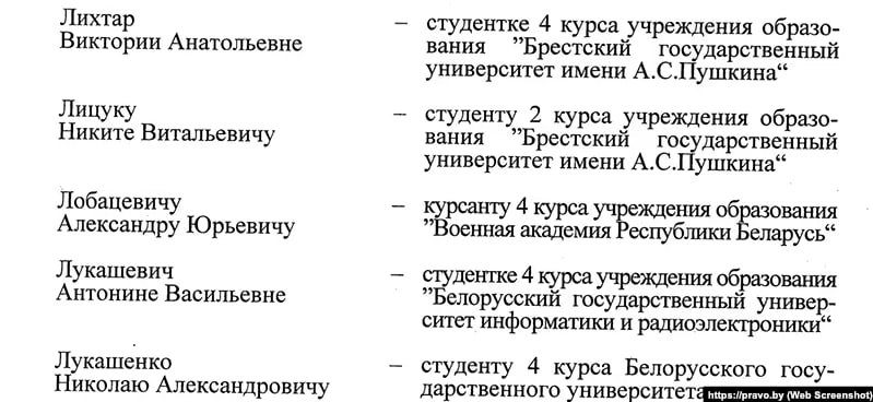 Державну стипендію в Білорусі отримав син Олександра Лукашенка