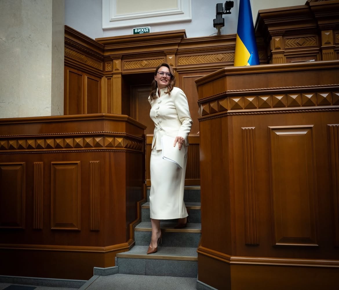 Юлія Свириденко одягла костюм від українського бренду Gasanova