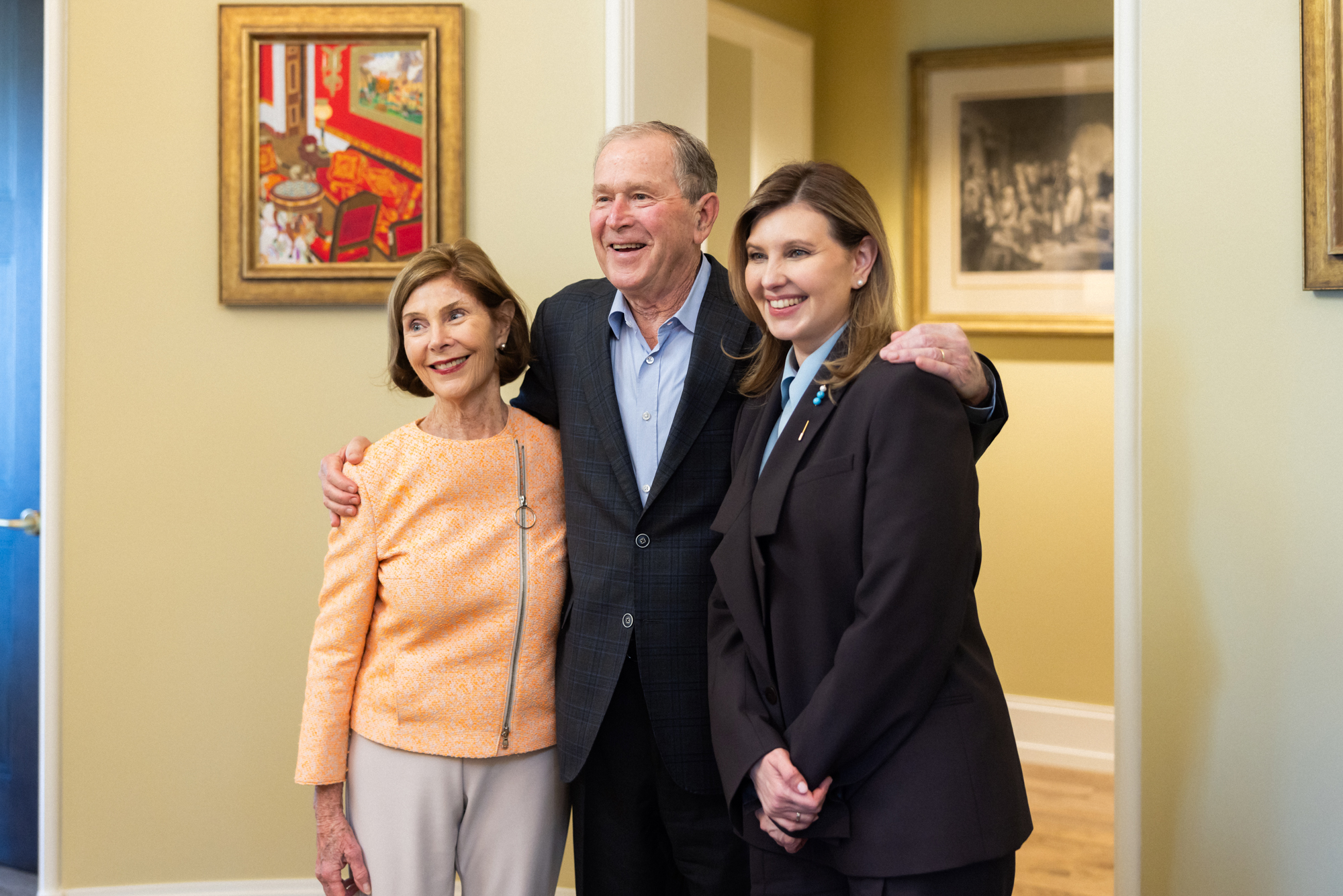 Олена Зеленська показалася з Джорджем Бушем у США