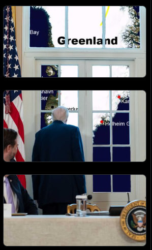 Трамп показався на тлі карти Гренландії