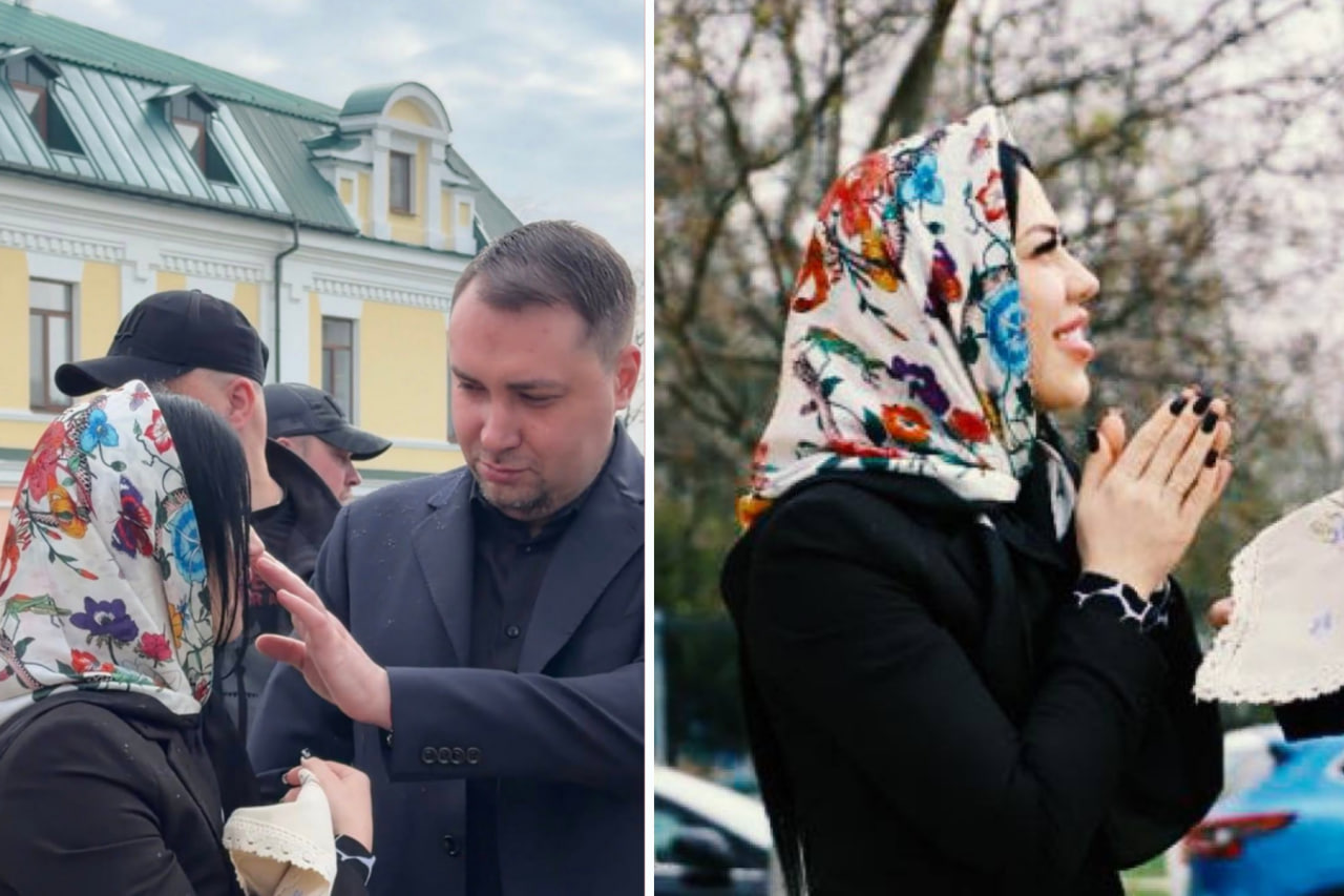 Маріанна Буданова обрала для великодньої служби квіткову хустку