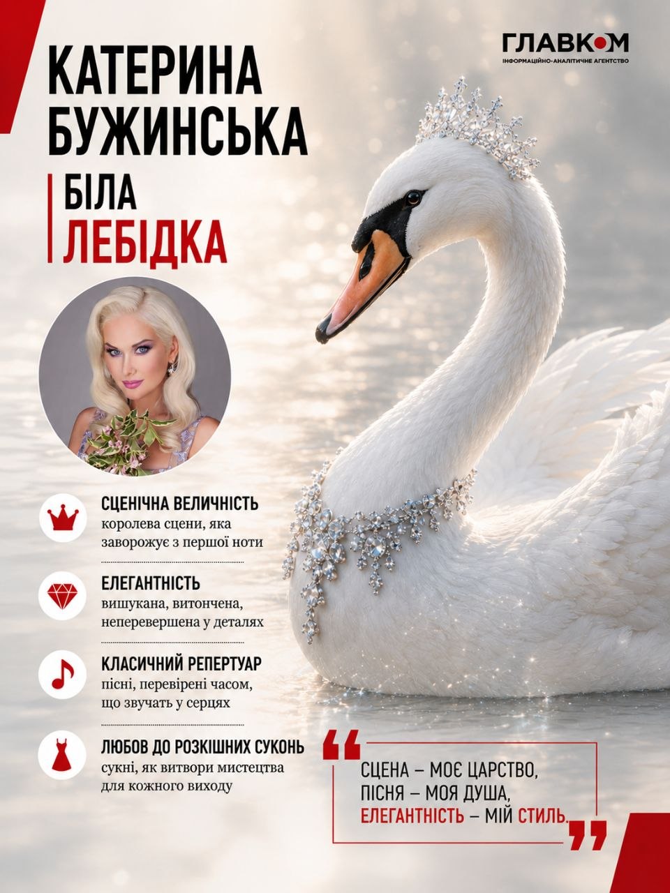 Катерина Бужинська – біла лебідка
