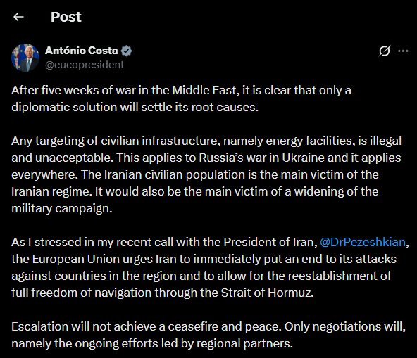 ЄС відкинув силовий сценарій: що сказали про війну в Ірані фото 1