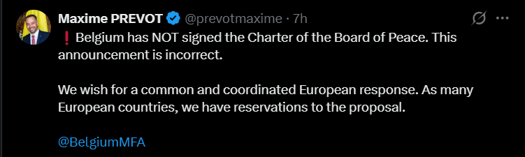 Білий дім переплутав Бельгію з Білоруссю у списку членів Ради миру фото 1