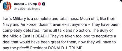 Трамп висунув Ірану ультиматум через затягування переговорів фото 1