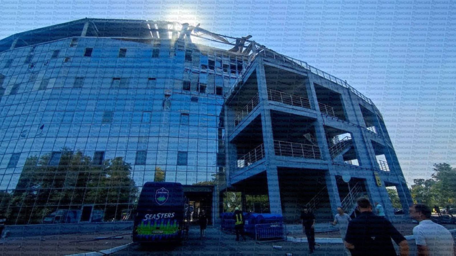 Стадіон «Чорноморець» після російської атаки