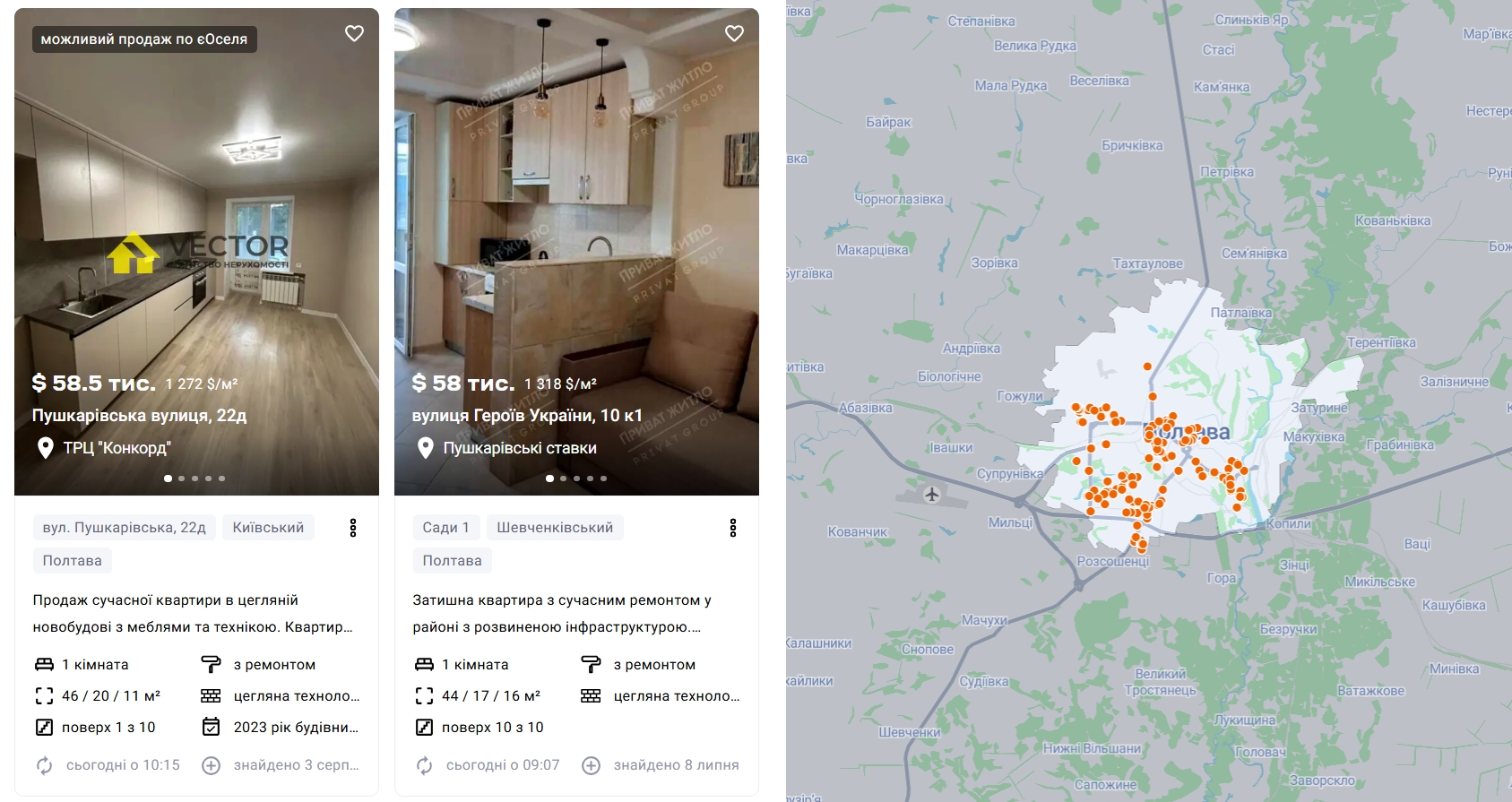 Однокімнатне житло в новобудовах з ремонтом і меблями неподалік центру
