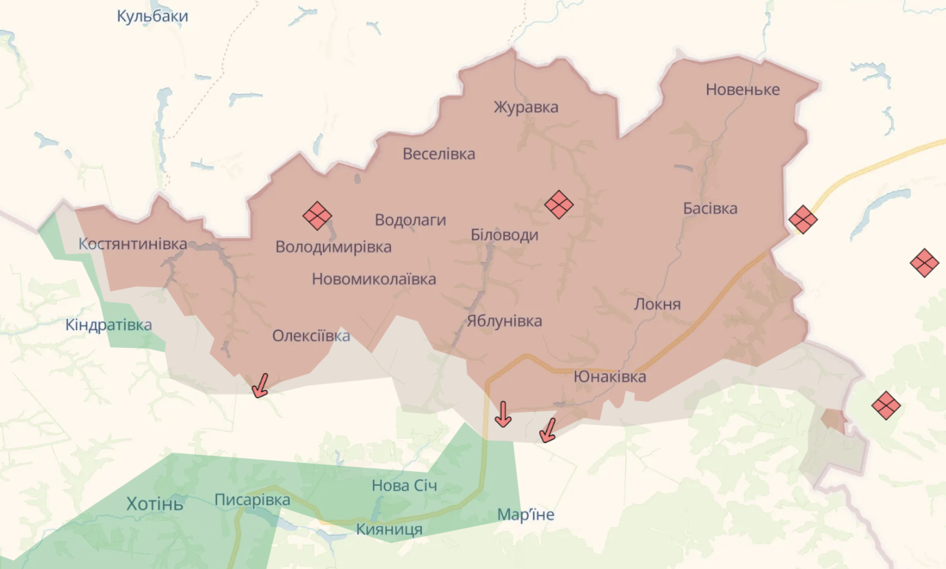 Карта бойових дій в Україні станом на 3 жовтня 2026 року фото 1