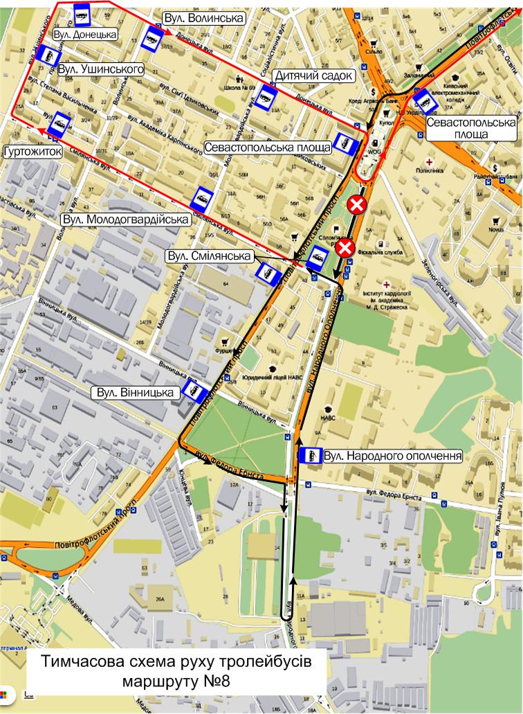 Киян попереджають про зміни в роботі тролейбусів у Солом'янському районі фото 1