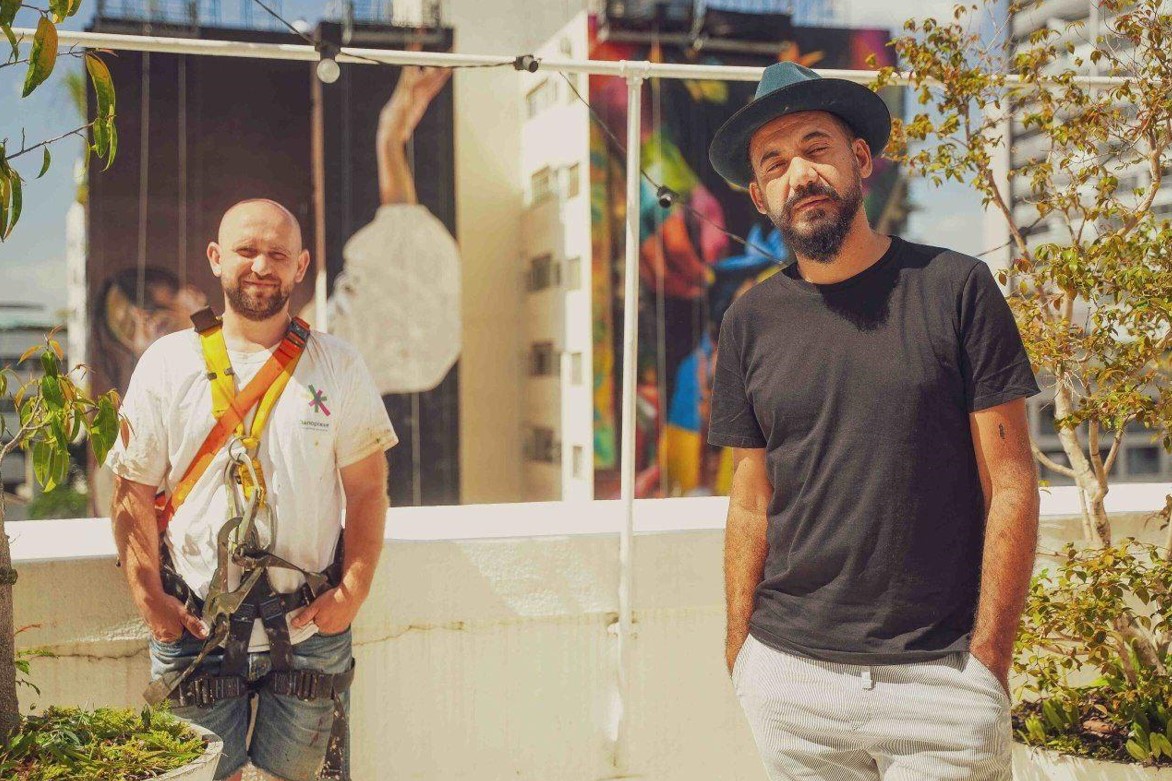 Хужожники Саша Корбан і Едуард Кобра у Сан Паулу