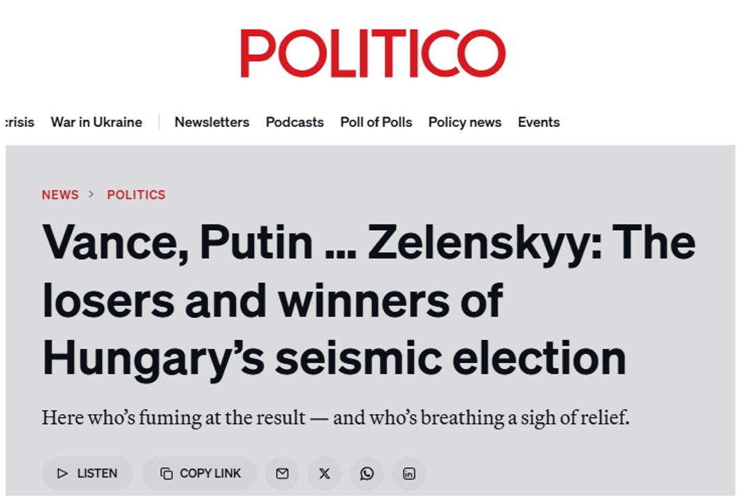 Politico: «Хто видихає з полегшенням, а кому дихати стане важче»