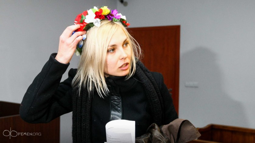 Активістка Femen Яна Жданова. Фото: femen.org