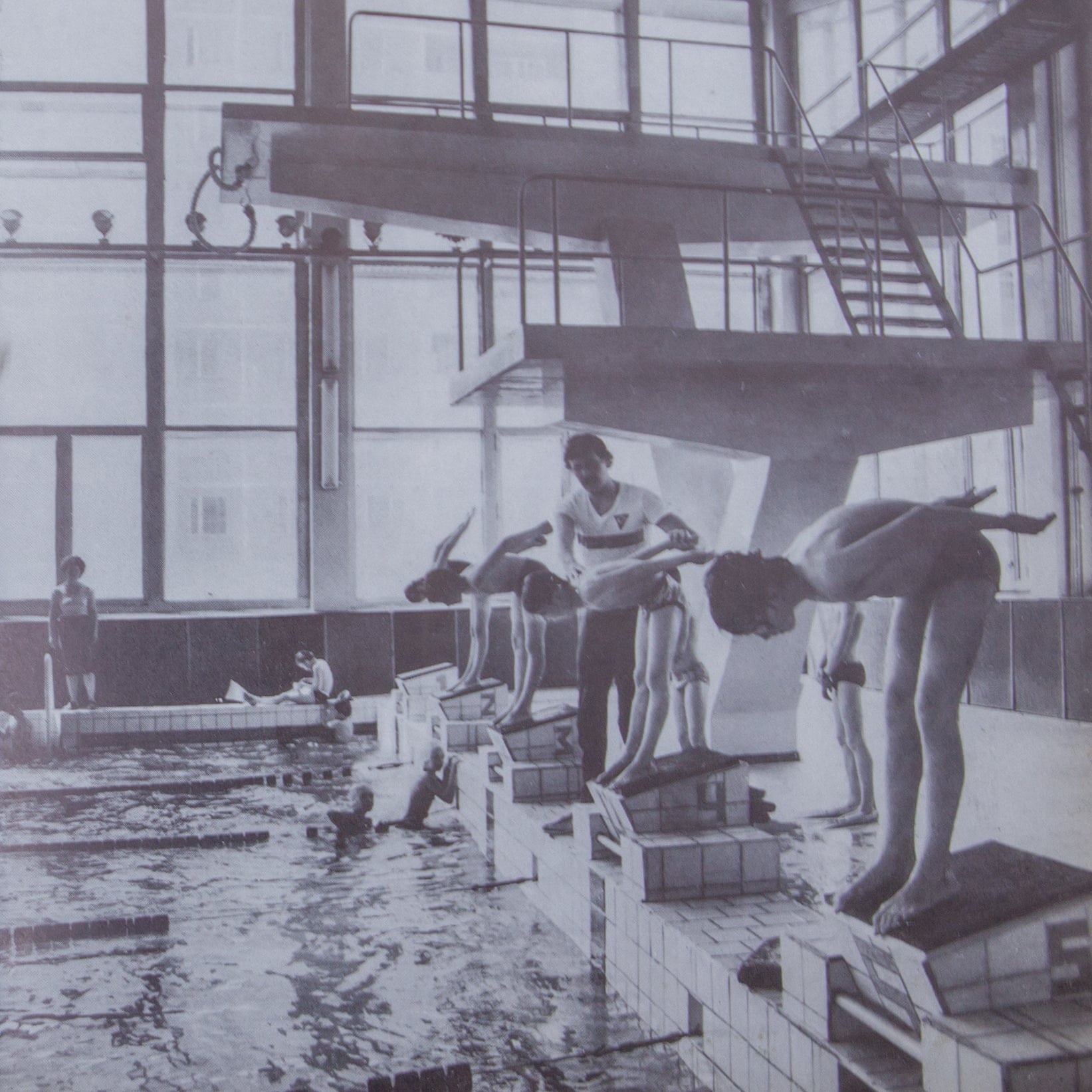 Покинутий басейн у Прип'яті, який використовували в рекламі міста в 1985 році.
