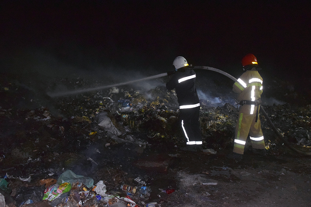 Пожежа на сміттєзвалищі у Миколаївській області